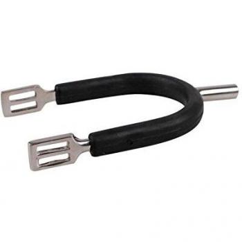 Rubber‑Coated Black QHP Flat Spur, 30 mm