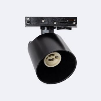 Éclairage sur Rail Davos Monophasé pour Ampoule LED GU10 AR111 Noir