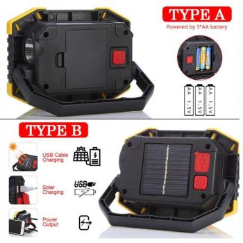 Linterna Multifuncional 100W con Batería Solar