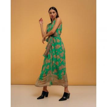 Vestido versátil de Niza con manga sisa y estampado multicolor