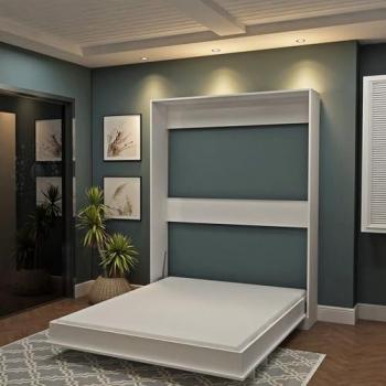 Cama Convertible Vertical de MueMue en Color Blanco 135x200 cm