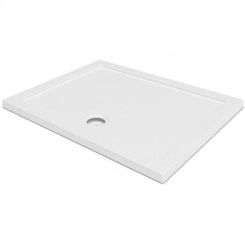 Receveur de Douche Aquamarin® Super Plat Rectangulaire 90x70 cm Acrylique Antidérapant Blanc Brillant