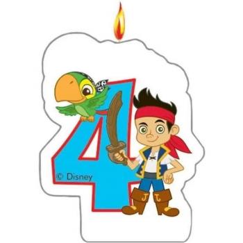 Candela di Compleanno Jake 4° Compleanno Yo Ho