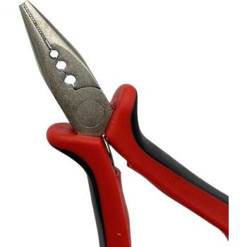 10-Piece Red Hair Extension Plier with 3 Holes