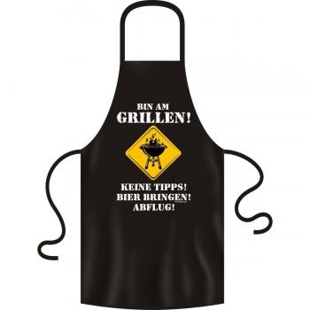 Grillschürze bin am Grillen! in Schwarz