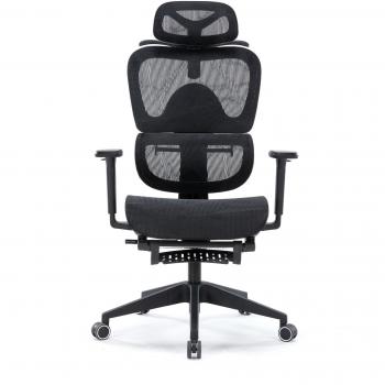 Phoenix Comfy Pro Silla Oficina Ergonómica Malla Transpirable Ajuste Lumbar y Cervical Basculante con Reposapiés