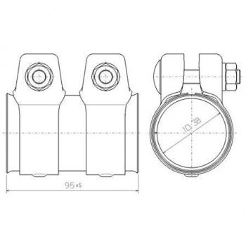 Abrazadera de escape WALKER 80708