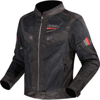Veste LS2 Garda Air pour femmes en Noir et Rouge 5XL