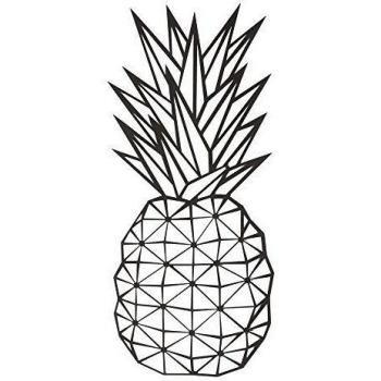 Homemania Décoration Murale en Metal Ananas Noir