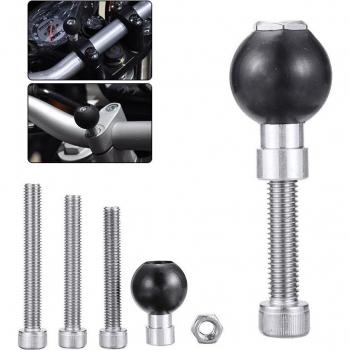 Abrazadera B de Manillar Moto + Bola Goma 1 + Kit de Perno M8