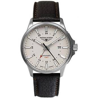 Bauhaus GMT Leather Strap Automatic Men's Watch