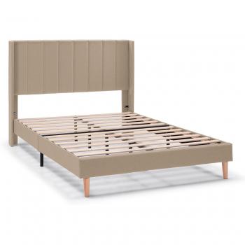 Estructura tapizada Noelia 30 cm, tamaño 150x190 cm, tono beige