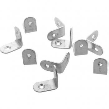 Set of 10 Stainless Steel Round Corner Angle Iron Shelves with Two Holes