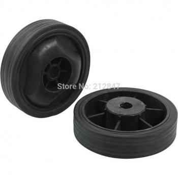 2 Pcs Black Plastic Anti-Slip Wheels, 16.5mm Hole Dia, 12cm OD, 30mm Width for Air Compressor