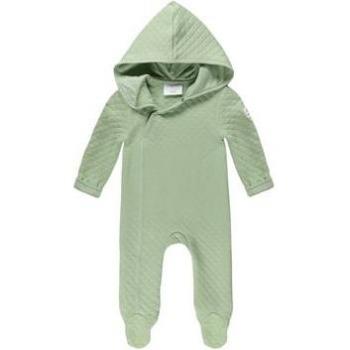 Combinaison bébé à capuche vaffel vert