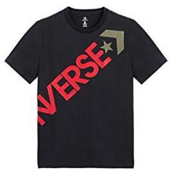 Converse Herren Tee XL – Dual Color Schwarz Rot