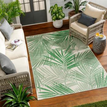 Tapis d'Intérieur/Extérieur 120 x 170 cm Surya Vert/Ivoire