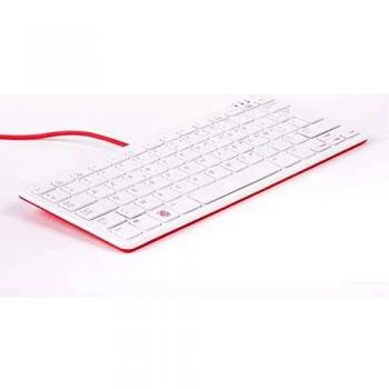 Raspberry Pi offizielle Tastatur mit USB Hub rot/weiß