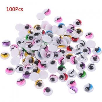 Self-Adhesive Doll Eyes with Eyelashes