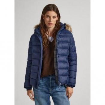 Abrigo Urbano May Pepe Jeans Azul Impermeable y Caliente
