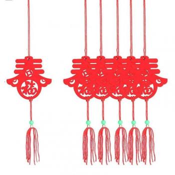 Ensemble de pendentifs chinois pour la fête du printemps, 6 pièces