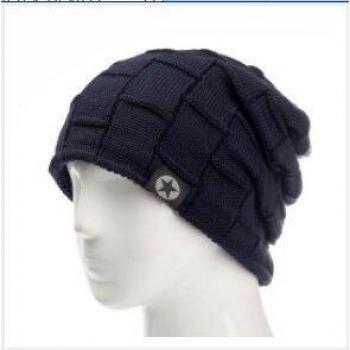 Gorro de lana con estrella de terciopelo, estilo Hip Hop unisex