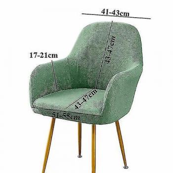 Housse fauteuil salle à manger, tissu résistant, avec accoudoirs, coloris gris foncé