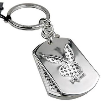 Swarovski-Pendant Playboy-Schlüsselanhänger, weißes Design
