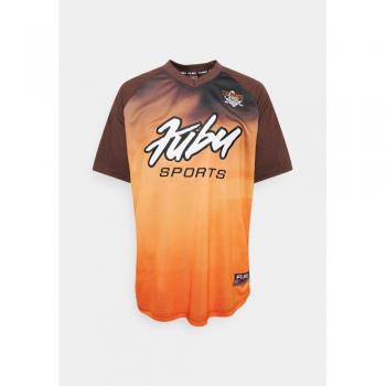 Top Deportivo FUBU Gradiente Marrón y Naranja para Hombres