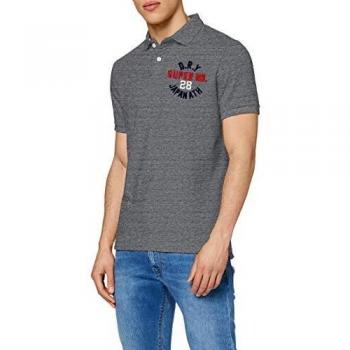 Superdry Polo Classic SUPERSTATE S/S, Gris (Flint Grey Grit Xje), XX-Large