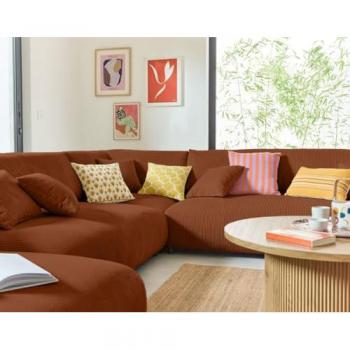Canapé Réversible Garance Rouge Lisa Design 1 Place
