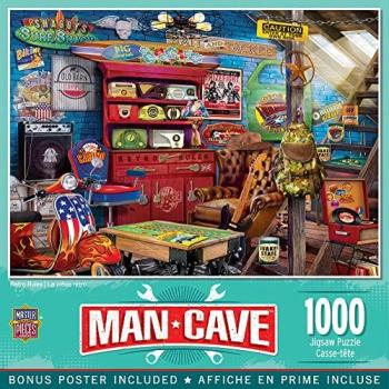 Zbavný kvíz: Man Cave 1000puzzle s uměleckými dny