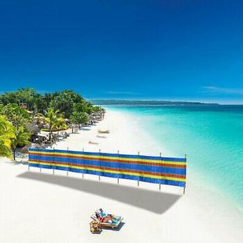 20ft (6.1m) Long 125cm High 10 Pole Beach Windbreak
