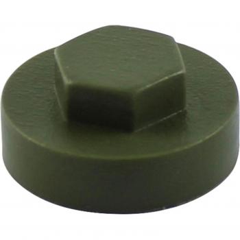 Olive Green Hexagon Screw Cover Cap 5/16 x 16mm Pack of 1000