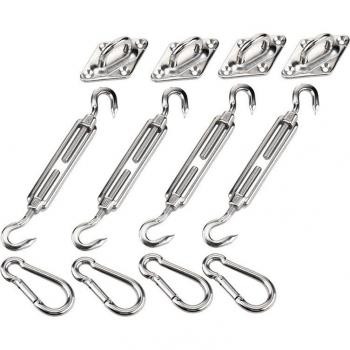 Stainless Steel Hardware Kit for Heavy Duty Sun Shade Sail Installation