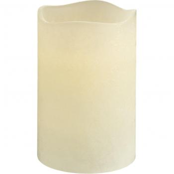 VEGA Bougie LED Ronde – Lot de 3, 10 × 15 cm, couleur écru