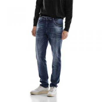STREET ONE MEN Gerade Jeans Regular Fit Mittelbund Größe 31 Länge 34 Indigo Blau