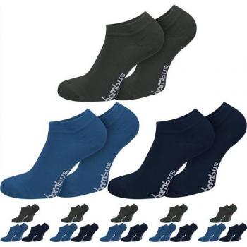 Normani Herren Sneakersocken, 6er Set, Bambus, Blau