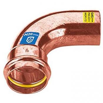 Curva rame 90° per uomini e donne, 15x15 mm