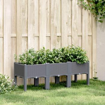 Cubo Verde VidaXL Cinza com Pernas 120x40x42 cm