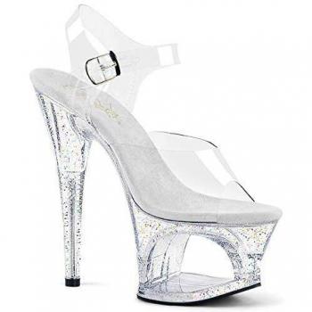 Pleaser MOON-708MG Transparent/Transparent UK 7 (EU 40)