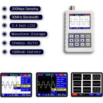 Osciloscopio Digital 30 MHz BW, 200 MS/s, 16 MB Flash, modelo 2031H