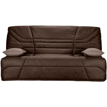 Banquette Tissu Raka Marron Clair – Matelas Starbed 13 cm, Coffre