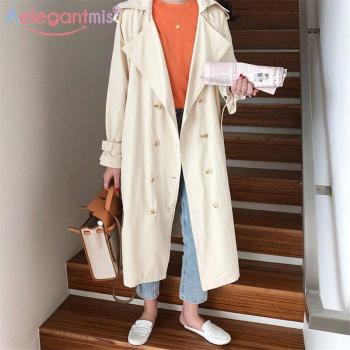 Loose Fit Women's Double Breasted Trench Coat