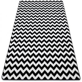 RugsX Cream/Black Zigzag Sketch Carpet