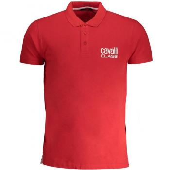 Red Polo Shirt with Logo Print