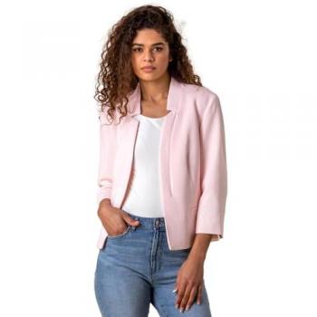 Textured Notch Neck Blazer Jacket for Women