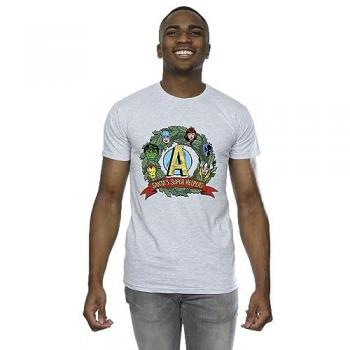 Grey Marvel Santa's Super Helper Men’s Top