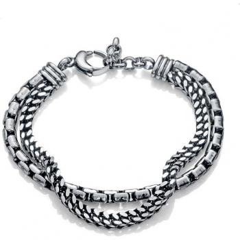 Pulsera Doble Hombre Viceroy Acero Negro 1321P01010