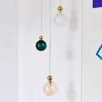 EBB & FLOW Uva L Goldene Hängekugel Klar Mini Check